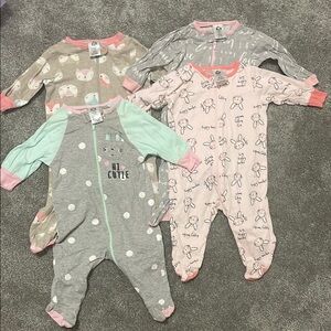 0-3mo Baby Girl Gerber Pajamas